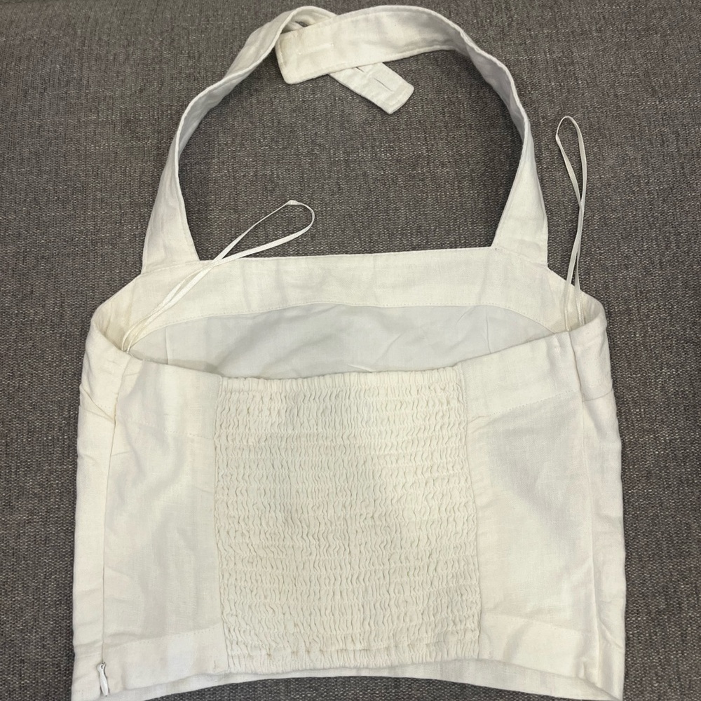 Abercrombie & Fitch White Linen Skirt Set - Picture 2 of 6